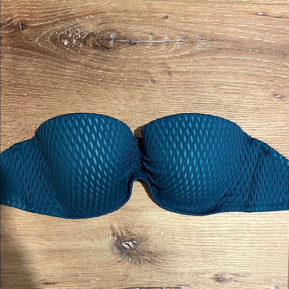 Shade & Shore Deep Teal Bandeau Bikini Top